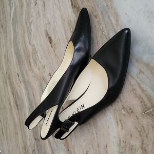 Black Anne Klein Kitten Slingback Heel